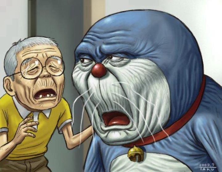Wajah Doraemon tua